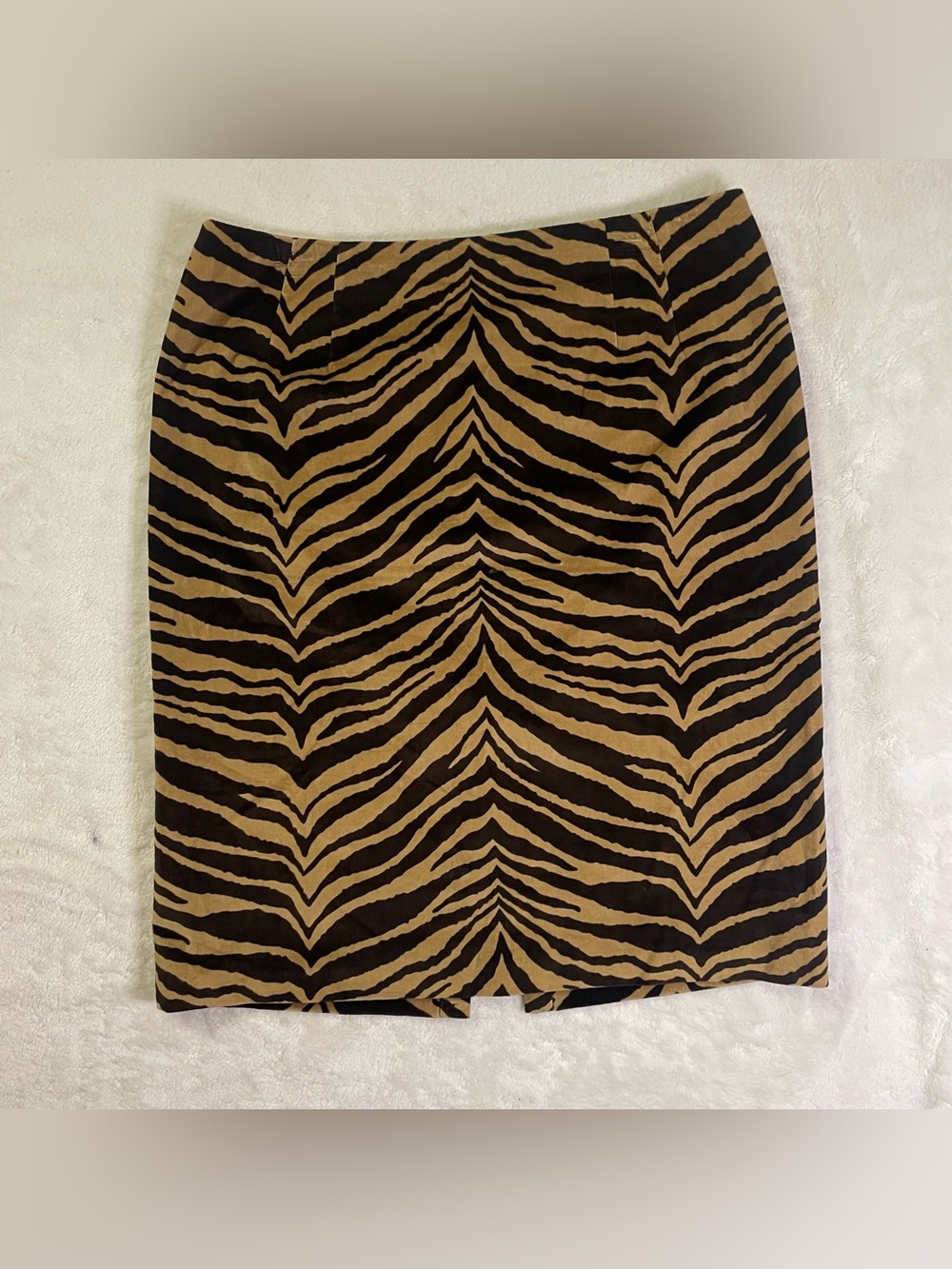 Talbots Faux Tiger Fur Textured Pencil Skirt size 16